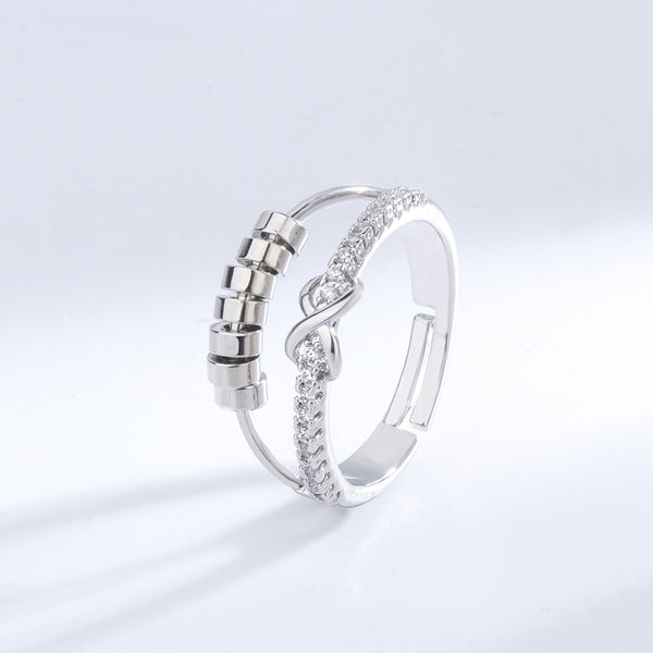 Women's Double Bow Spinning Ring